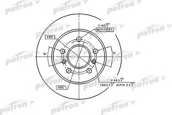 Тормозной диск PATRON PBD1029