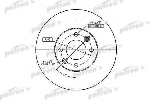 Тормозной диск PATRON PBD1032