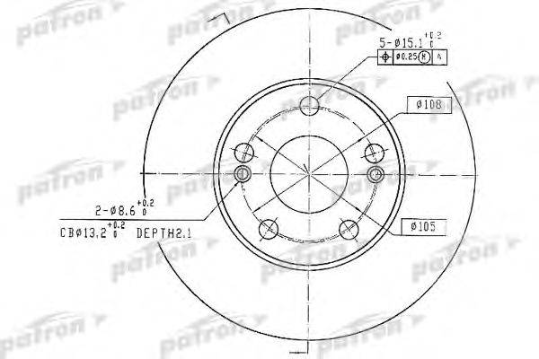 Тормозной диск PATRON PBD1036