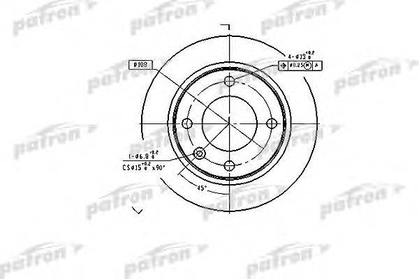 Тормозной диск PATRON PBD1122