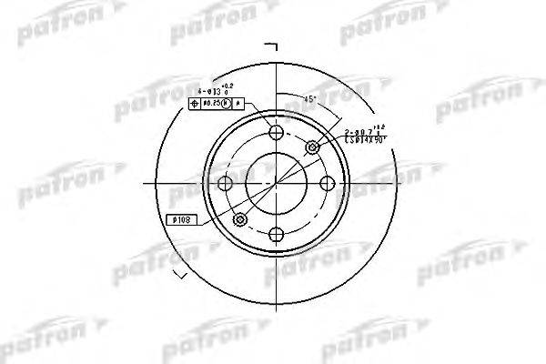 Тормозной диск PATRON PBD1217