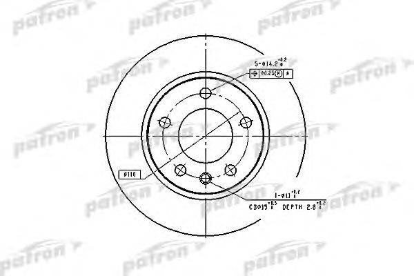 Тормозной диск PATRON PBD1614