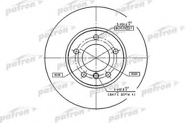 Тормозной диск PATRON PBD2769
