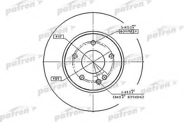 Тормозной диск PATRON PBD2779