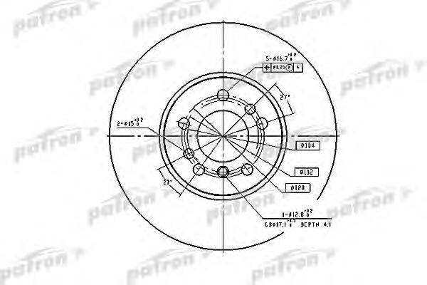 Тормозной диск PATRON PBD4187