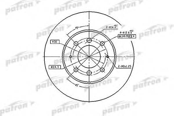Тормозной диск PATRON PBD4345