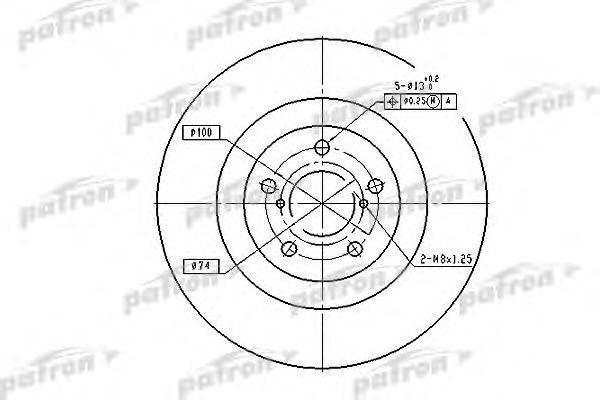 Тормозной диск PATRON PBD7004