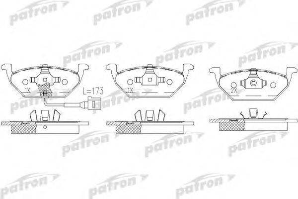 Комплект тормозных колодок, дисковый тормоз PATRON PBP1094