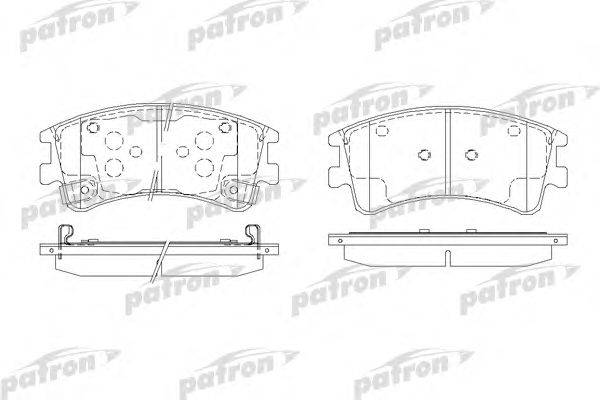 Комплект тормозных колодок, дисковый тормоз PATRON PBP1619