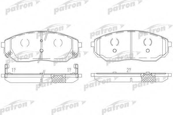 Комплект тормозных колодок, дисковый тормоз PATRON PBP1735