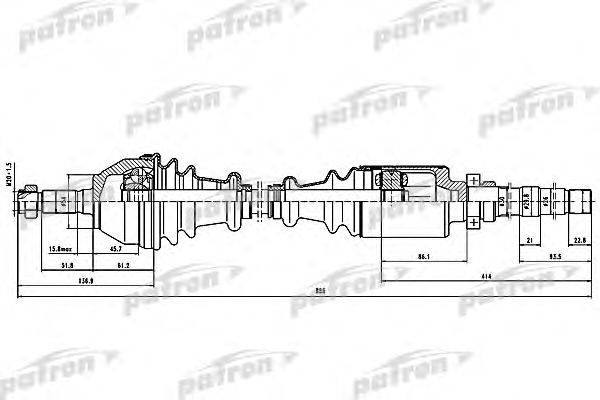 Приводной вал PATRON PDS0101