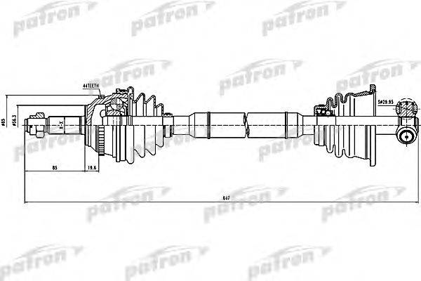 Приводной вал PATRON PDS0299