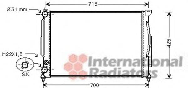 Радиатор, охлаждение двигателя NRF 58071