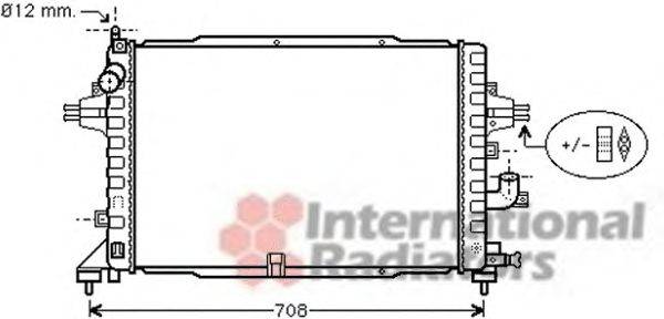 Радиатор, охлаждение двигателя VAN WEZEL 37002383