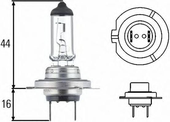 Лампа накаливания, основная фара; Лампа накаливания; Лампа накаливания, основная фара HELLA 8GH007157201
