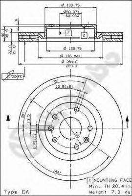 Тормозной диск BREMBO 09.4920.10