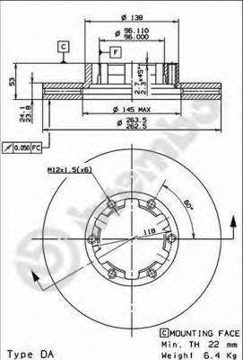 Тормозной диск BREMBO 09.7118.10