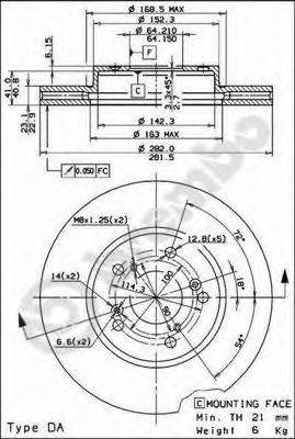Тормозной диск BREMBO 09.7932.11