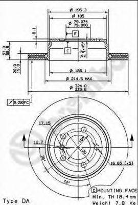 Тормозной диск BREMBO 09.9164.10