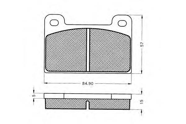 Комплект тормозных колодок, дисковый тормоз PEX 7.019