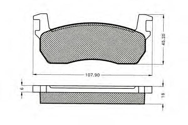 Комплект тормозных колодок, дисковый тормоз PEX 20957