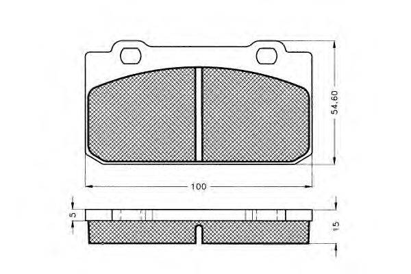 Комплект тормозных колодок, дисковый тормоз JAPCAR 155325