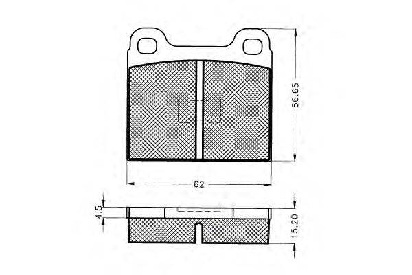 Комплект тормозных колодок, дисковый тормоз PEX 7.151