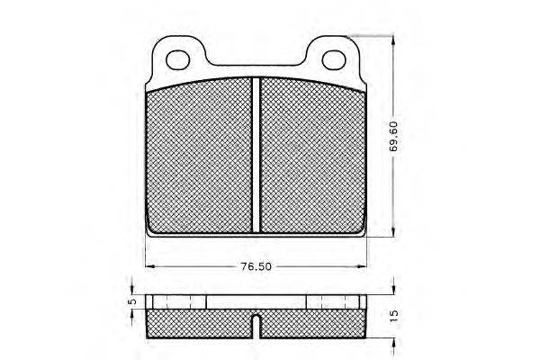 Комплект тормозных колодок, дисковый тормоз PEX 7.160