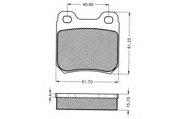 Комплект тормозных колодок, дисковый тормоз PEX 7.216