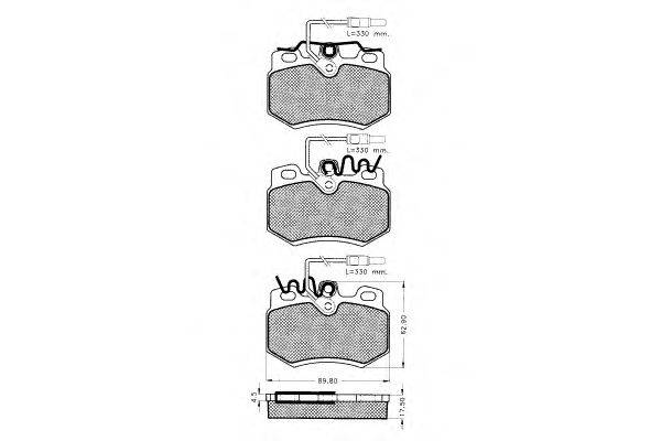 Комплект тормозных колодок, дисковый тормоз PEX 7.251