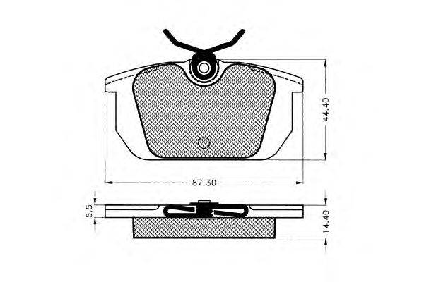 Комплект тормозных колодок, дисковый тормоз PEX 7.256