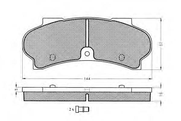 Комплект тормозных колодок, дисковый тормоз PEX 7276