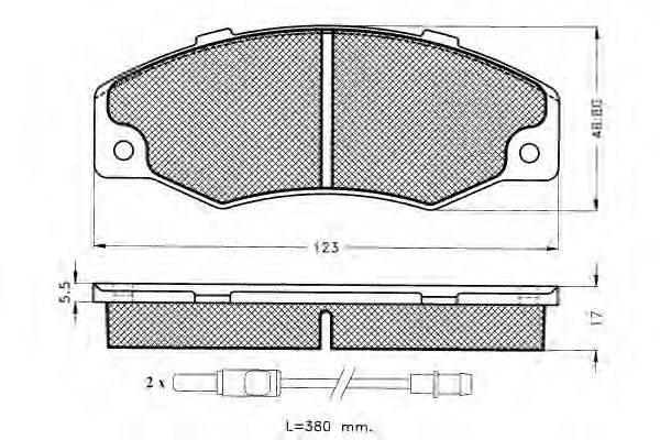 Комплект тормозных колодок, дисковый тормоз PEX 21086