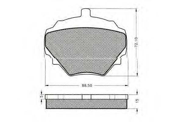 Комплект тормозных колодок, дисковый тормоз PEX 7.301