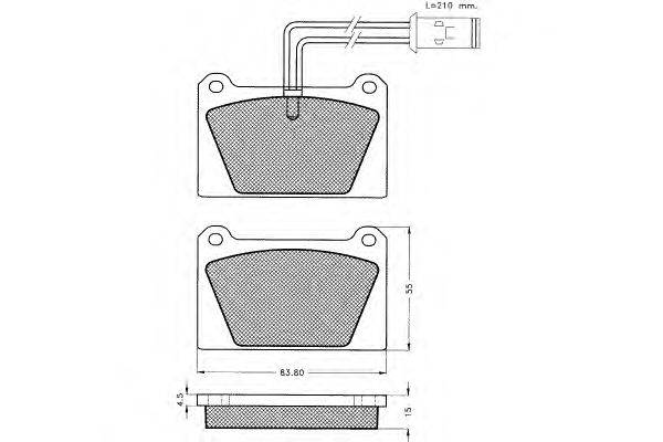 Комплект тормозных колодок, дисковый тормоз JAPCAR 150903