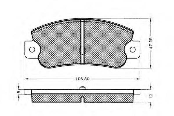 Комплект тормозных колодок, дисковый тормоз PEX 7.310