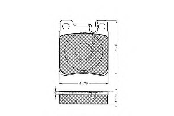 Комплект тормозных колодок, дисковый тормоз PEX 7380