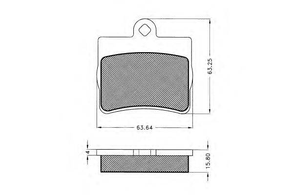 Комплект тормозных колодок, дисковый тормоз PEX 7.523