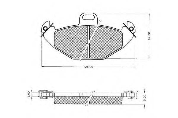 Комплект тормозных колодок, дисковый тормоз PEX 7526