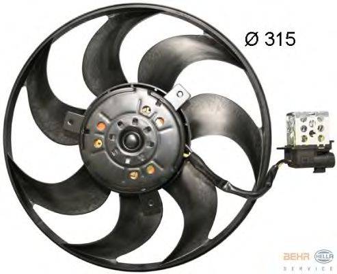 Вентилятор, охлаждение двигателя HELLA 8EW 351 044-061