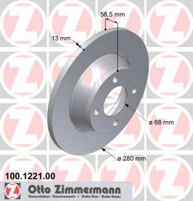 Тормозной диск ZIMMERMANN 100.1221.00
