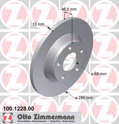 Тормозной диск ZIMMERMANN 100.1228.00