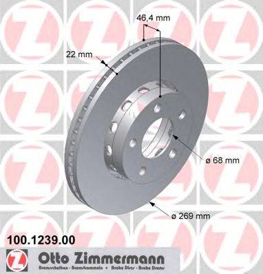 Тормозной диск ZIMMERMANN 100123920