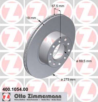 Тормозной диск ZIMMERMANN 400.1054.00