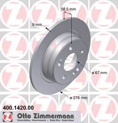 Тормозной диск ZIMMERMANN 400.1420.00