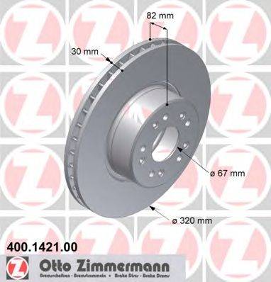 Тормозной диск ZIMMERMANN 400.1421.00
