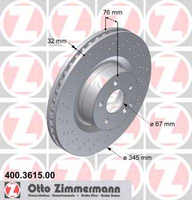 Тормозной диск ZIMMERMANN 400361500