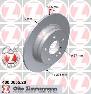 Тормозной диск ZIMMERMANN 400365520