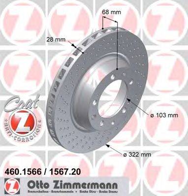 Тормозной диск ZIMMERMANN 460.1566.20