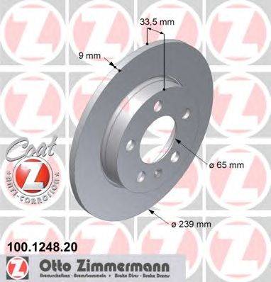 Тормозной диск ZIMMERMANN 100124820